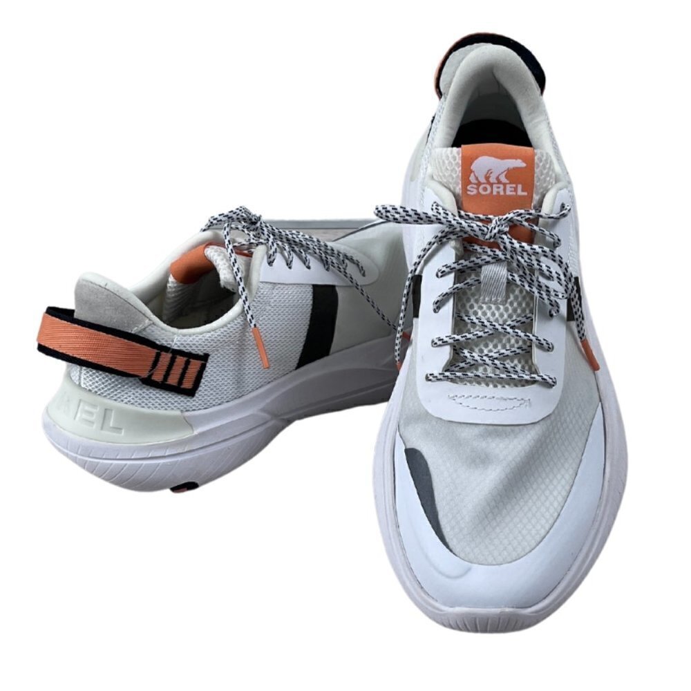 Sorel Women's White Explorer Blitz Lace Up Athletic Athliesure Leisure Sneakers